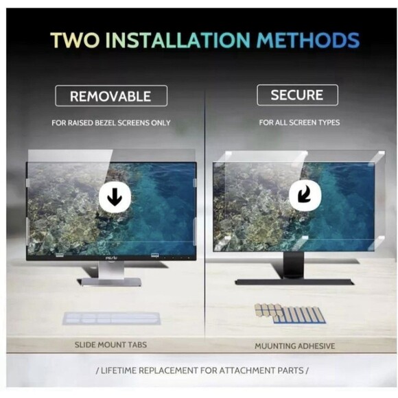 2-PACK 27 Inch 16:9 Computer Privacy Screen Widescreen Monitor, 27inch Removable - Picture 3 of 7